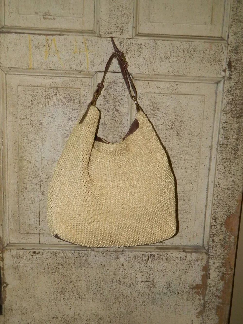 Mark & Graham Emilia Italian Raffia Hobo Purse